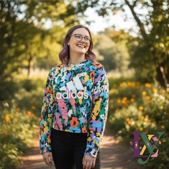 adidas Sweaters - Adidas Originals Colorful Camo Crewneck Sweatshirt XL Streetwear Y2K Gorpcore